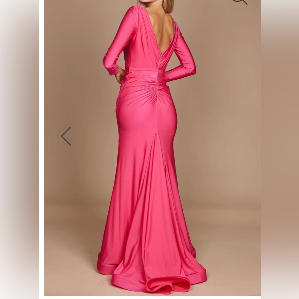 Dylan & Davids Long Sleeve Formal Fitting Evening Dress